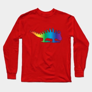 Rainbow Pride Hodag Silhouette Long Sleeve T-Shirt